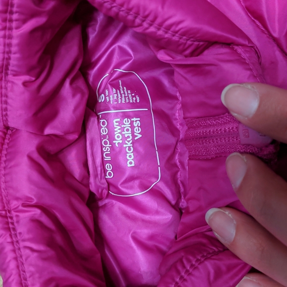 Be inspired down packable vest zip up magenta pink size small - Picture 3 of 6